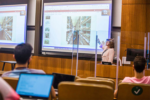 In-person classes at Emory follow guidelines for physical distancing and face coverings.